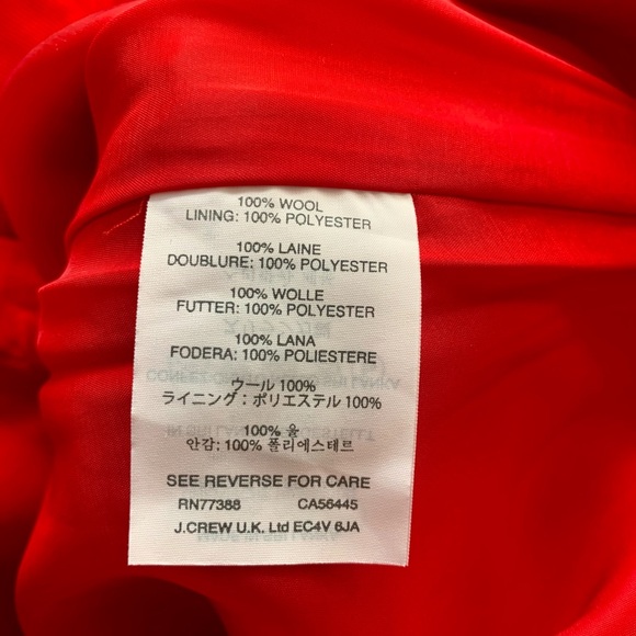 J. Crew Red Wool Mini Skirt - Picture 4 of 5